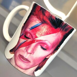 Orca Coatings David Bowie screen print ceramic‎ 11oz coffee mug